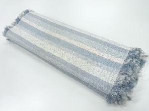 アンティーク　手織り紬横段模様織出し着物洗い張り